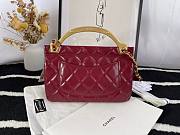 Chanel Calfskin Flap Bag With Top Handle Red Fall 2021 | JY-21062991 - 4