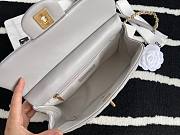 Chanel Calfskin Flap Bag With Top Handle Gray Fall 2021 | JY-21062991 - 2