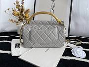 Chanel Calfskin Flap Bag With Top Handle Gray Fall 2021 | JY-21062991 - 4