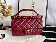 Chanel Calfskin Flap Bag With Top Handle Red Fall 2021 | JY-21062991 - 2