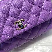 Chanel Coco Grained Calfskin with Handle Small Purple | 92991 - 6