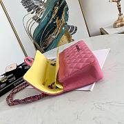 Chanel Lambskin Neon Pink Double Flap Bag 25 | 02892  - 6