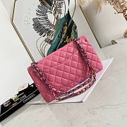 Chanel Lambskin Neon Pink Double Flap Bag 25 | 02892  - 3