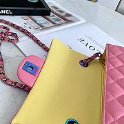 Chanel Lambskin Neon Pink Double Flap Bag 20 | 02870 - 6