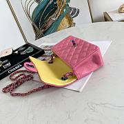 Chanel Lambskin Neon Pink Double Flap Bag 20 | 02870 - 4