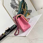 Chanel Lambskin Neon Pink Double Flap Bag 20 | 02870 - 5