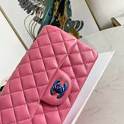 Chanel Lambskin Neon Pink Double Flap Bag 20 | 02870 - 3
