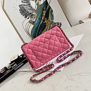 Chanel Lambskin Neon Pink Double Flap Bag 20 | 02870 - 2