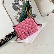 Chanel Lambskin Neon Pink Double Flap Bag 17 | 02869 - 1