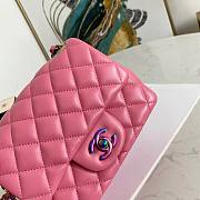 Chanel Lambskin Neon Pink Double Flap Bag 17 | 02869 - 3