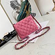Chanel Lambskin Neon Pink Double Flap Bag 17 | 02869 - 5