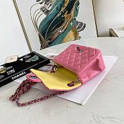 Chanel Lambskin Neon Pink Double Flap Bag 17 | 02869 - 2