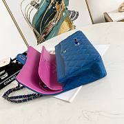 Chanel Lambskin Neon Blue Double Flap Bag 25 | 02892 - 6