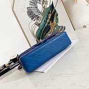 Chanel Lambskin Neon Blue Double Flap Bag 25 | 02892 - 5