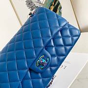 Chanel Lambskin Neon Blue Double Flap Bag 25 | 02892 - 2