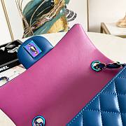 Chanel Lambskin Neon Blue Double Flap Bag 20 | 02870 - 6