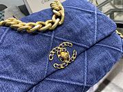 Chanel 19 Handbag Denim Golden & Metal Tone Medium | AS1161 - 2