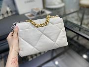 Chanel 19 Handbag White Golden & Metal Tone Small | AS1160 - 2