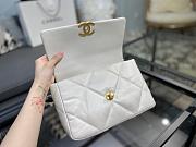 Chanel 19 Handbag White Golden & Metal Tone Small | AS1160 - 3