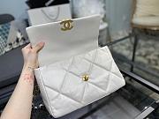 Chanel 19 Handbag White Golden & Metal Tone Medium | AS1161 - 4