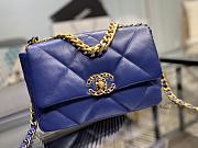 Chanel 19 Handbag Blue Golden & Metal Tone Small | AS1160 - 5