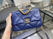 Chanel 19 Handbag Blue Golden & Metal Tone Small | AS1160 - 4
