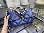 Chanel 19 Handbag Blue Golden & Metal Tone Medium | AS1161 - 4