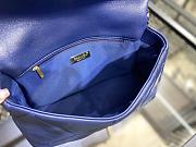 Chanel 19 Handbag Blue Golden & Metal Tone Medium | AS1161 - 5