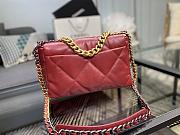 Chanel 19 Handbag Red Golden & Metal Tone Medium| AS1161 - 3