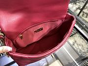Chanel 19 Handbag Red Golden & Metal Tone Medium| AS1161 - 6