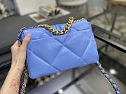 Chanel 19 Handbag Blue Sky Golden & Metal Tone Small | AS1160 - 2