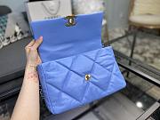 Chanel 19 Handbag Blue Sky Golden & Metal Tone Medium | AS1161 - 2