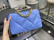 Chanel 19 Handbag Blue Sky Golden & Metal Tone Medium | AS1161 - 6