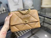 Chanel 19 Handbag Brown Golden & Metal Tone Small | AS1160 - 3