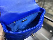 Chanel 19 Handbag Blue Neon Golden & Metal Tone Medium | AS1161 - 4