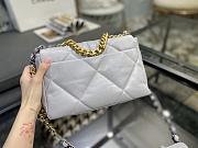 Chanel 19 Handbag Gray Golden & Metal Tone Small | AS1160 - 2