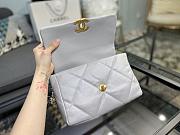 Chanel 19 Handbag Gray Golden & Metal Tone Small | AS1160 - 3