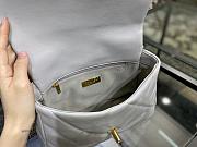 Chanel 19 Handbag Gray Golden & Metal Tone Small | AS1160 - 6