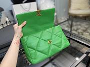 Chanel 19 Handbag Green Golden & Metal Tone Medium | AS1161 - 6