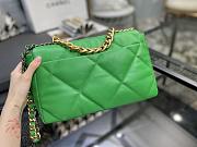 Chanel 19 Handbag Green Golden & Metal Tone Medium | AS1161 - 4