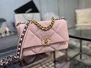 Chanel 19 Handbag Pink Golden & Metal Tone Small | AS1160 - 4