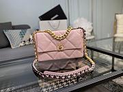 Chanel 19 Handbag Pink Golden & Metal Tone Medium | AS1161 - 6