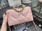 Chanel 19 Handbag Pink Golden & Metal Tone Medium | AS1161 - 3
