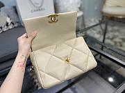 Chanel 19 Handbag Beige Golden & Metal Tone Small | AS1160 - 5