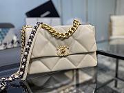 Chanel 19 Handbag Beige Golden & Metal Tone Medium | AS1161 - 1