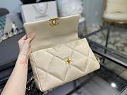 Chanel 19 Handbag Beige Golden & Metal Tone Medium | AS1161 - 3