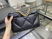Chanel 19 Handbag Black Golden & Metal Tone Small | AS1160 - 2