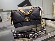 Chanel 19 Handbag Black Golden & Metal Tone Medium | AS1161 - 1