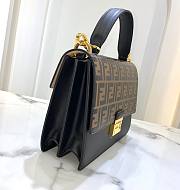 Fendi KAN I Black leather bag Brown leather bag | 8BT315 - 2