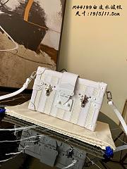 LV Peptite Malle Monogram canvas trunk white leather | M4415499 - 1